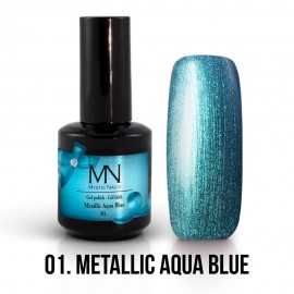Gel Lak Metallic no.01. - Metallic Aqua Blue 12 ml